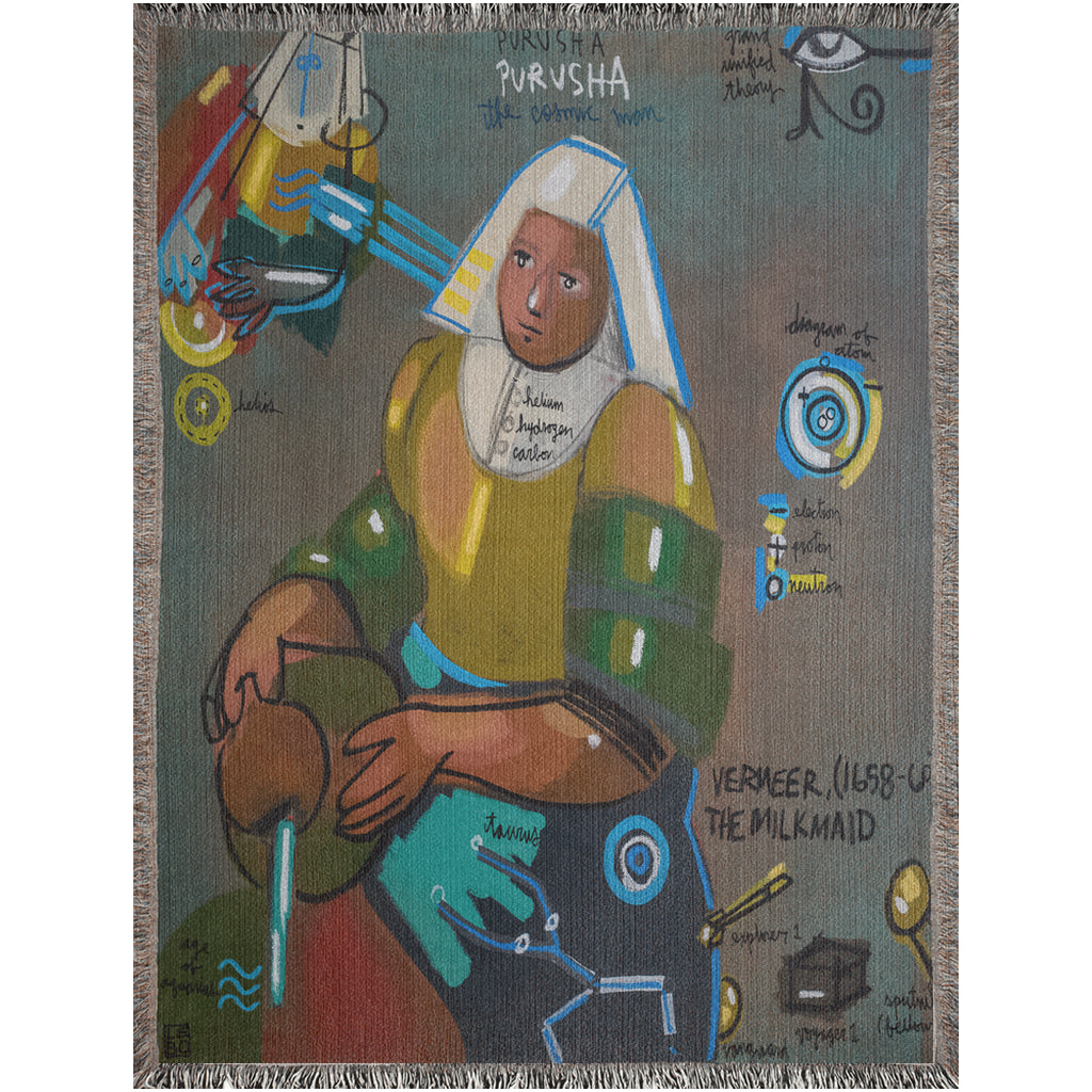The Cosmic Man - Lebo 101 Series - Lebo Woven Blanket